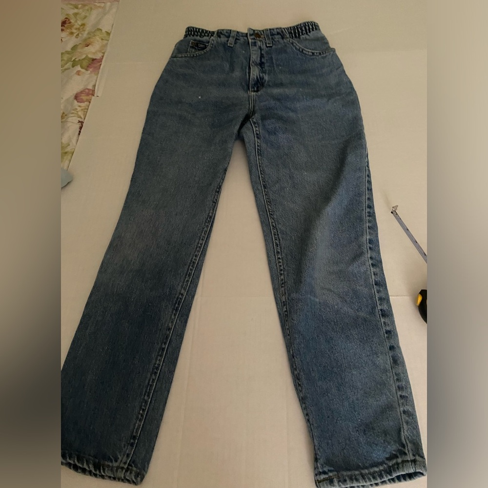 Vintage Lee High Rise Elastic Waist Jeans Size 4